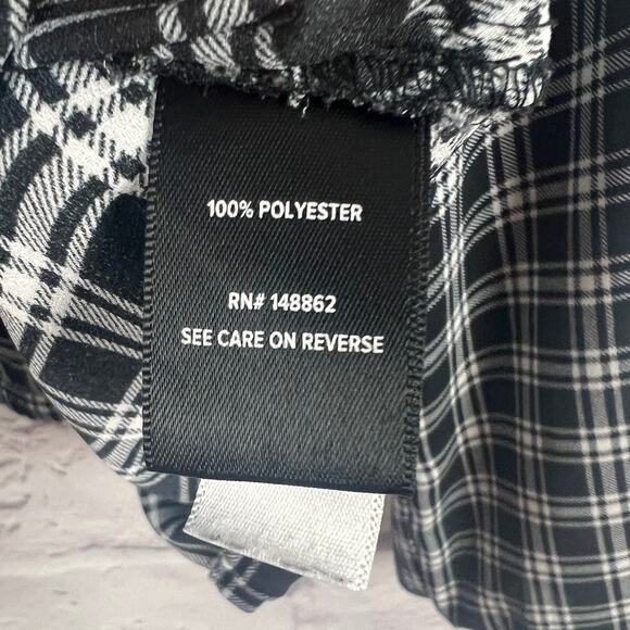 Torrid Womens 1X Career Office Academia Preppy Plaid Long Sleeve Surplice Blouse - Picture 8 of 12